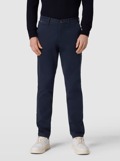 Gardeur Chino met Franse steekzakken, model 'BENITO' Marineblauw - 4