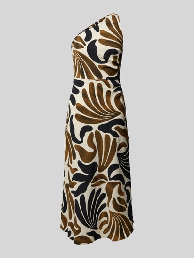 Mango Midikleid mit One-Shoulder-Träger Modell 'NATA' Oliv 2