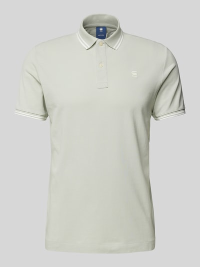 G-Star Raw Poloshirt met labelstitching Steengrijs - 2