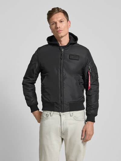 Alpha Industries Bomberjacke mit Kapuze Modell 'MA-1' Black 4