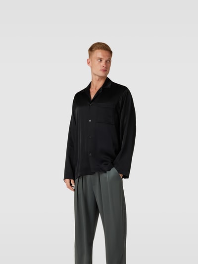 Nanushka Pyjama-Oberteil mit Brusttasche Black 4