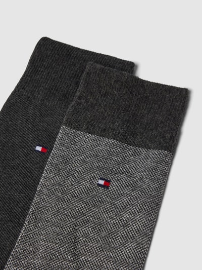 Tommy Hilfiger Socken mit Label-Details im 2er-Pack Modell 'Birdeye' Anthrazit 2