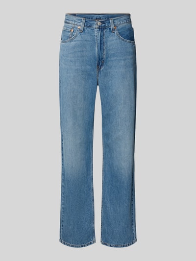 Produktfoto, Straight Fit Jeans im 5-Pocket-Design Modell 'Live' von Levi's®, blaue Baumwolle, mittlere Waschung, Herrenjeans