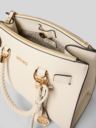 Liu Jo White Handtasche mit Label-Applikation Modell 'SATCHEL MANHATTAN' Offwhite 5