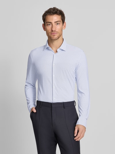 HUGO Slim Fit Businesshemd mit Allover-Print Modell 'KENNO' Weiss 4