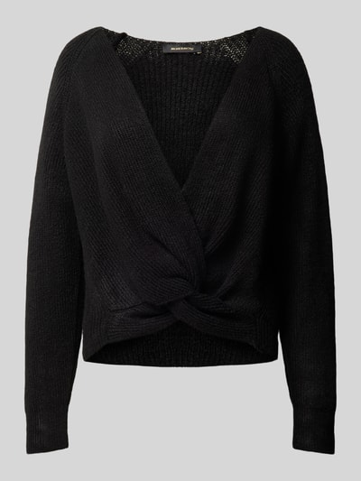 More & More Gebreide pullover met V-hals Zwart - 2