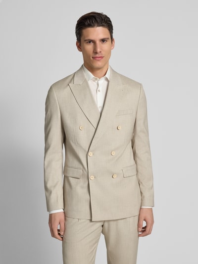 MCNEAL Slim Fit Sakko mit Pattentaschen Beige 4