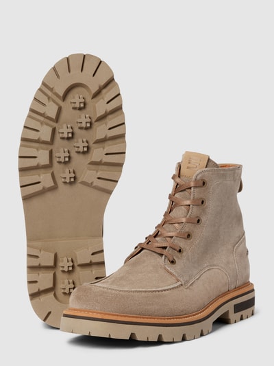 Cinque Boots aus echtem Leder mit Kontraststreifen Modell 'RUBINO' Taupe 5