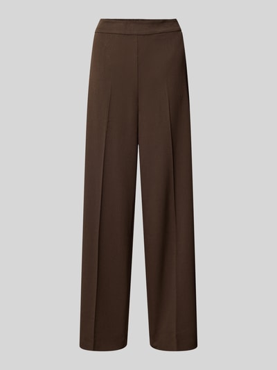 Produktfoto, Wide Leg Hose mit Viskose-Anteil Modell 'EMMA' von Selected Femme, Optik: Unifarben, feine Webstruktur, Bügelfalten, Mid Waist
