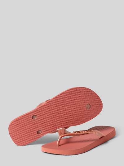 Productfoto, Flip Flops met logodetail van Havaianas voor dames, afgeronde pasvorm, open hiel, teenslippers, hakhoogte maat 39/40: 1 cm