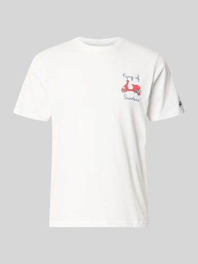 MC2 Saint Barth Koszulka T-shirt z przeszyciami model 'PORTOFINO' Biały 2