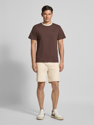 BOSS Orange Regular fit sweatshorts van puur katoen Ecru - 1