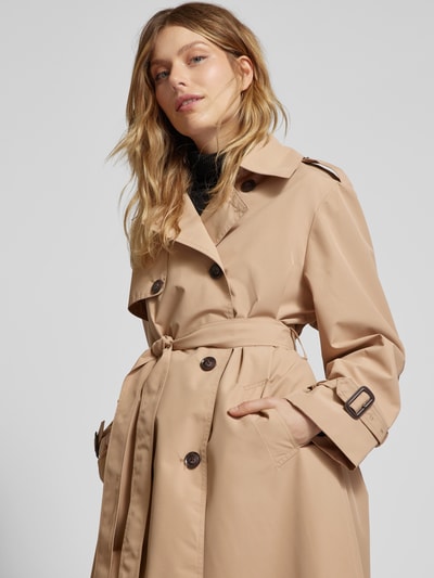 WITHBLACK Trenchcoat met strikceintuur Zand - 3