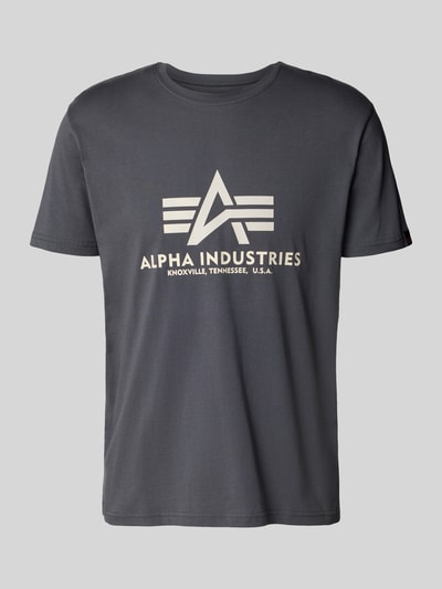 Alpha Industries T-Shirt mit Label-Print Anthrazit 2