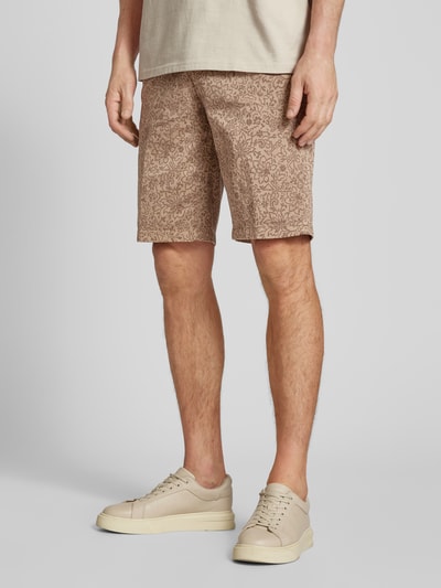 JOOP! Jeans Regular Fit Bermudas mit Allover-Print Modell 'Rudo' Mittelgrau 4