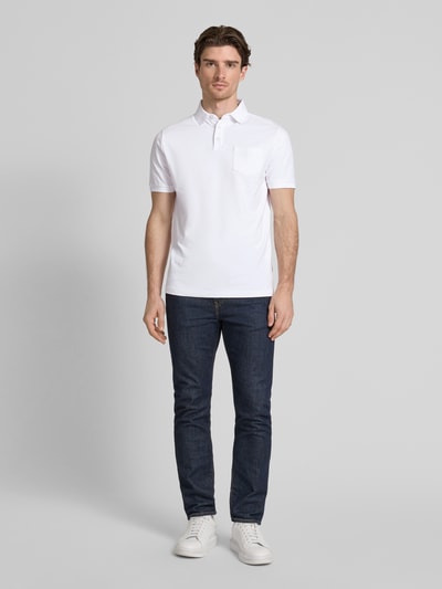 HECHTER PARIS Poloshirt met korte knoopsluiting Wit - 1