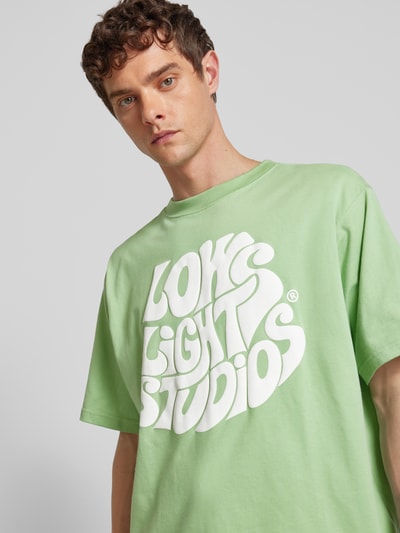 Low Lights Studios T-shirt met labelprint Mintgroen - 3