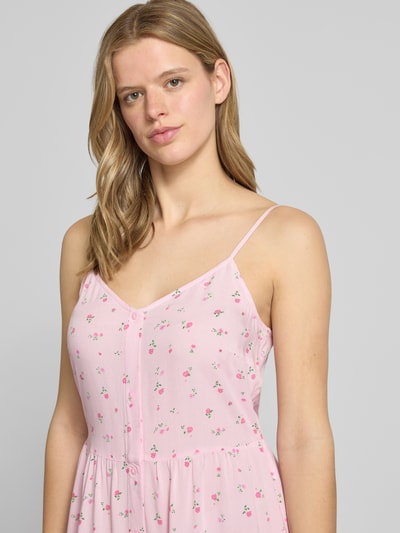PIECES Leicht ausgestelltes Minikleid aus reiner Viskose Modell 'TALA' Rosa 3