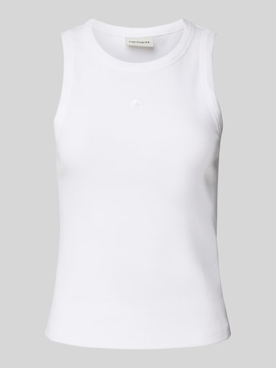 Carhartt Work In Progress Tanktop met ribboorden, model 'Philips' Wit - 2