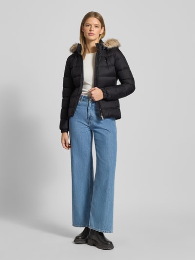 Tommy Jeans Kurtka puchowa o kroju slim fit ze stójką Czarny 1