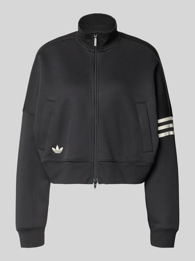 Produktfoto, Regular Fit Sweatjacke aus Baumwoll-Mix von adidas Originals, efekt: jednolity kolor, krój regular fit, zamek błyskawiczny, wyhaftowane logo, stójka, długi rękaw, zakończenie rękawów i wykończenie: prążkowane, wpuszczane kieszenie, dzianina dresowa, mieszanka bawełny