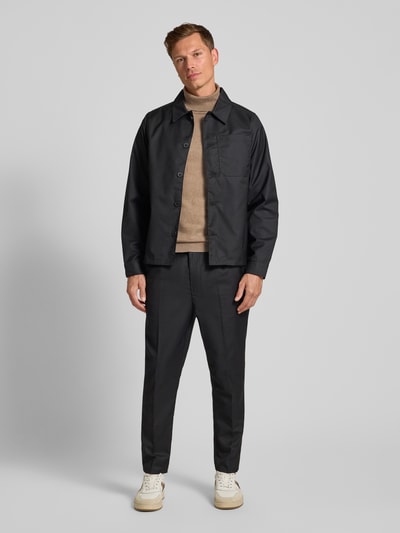 Casual Friday Regular Fit Hemdjacke mit Viskose-Anteil Modell 'Marco' Black 1