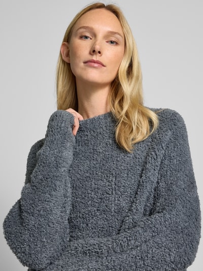 JAKE*S STUDIO WOMAN Strickpullover mit Rundhalsausschnitt Dunkelgrau Melange 3