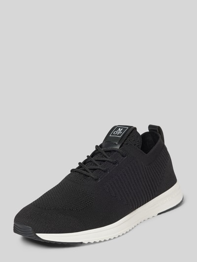 Marc O'Polo Lage sneakers met elastische bandjes Zwart - 1