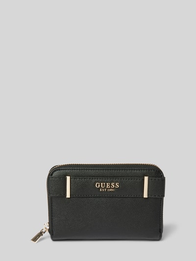 Guess Portemonnaie mit Label-Applikation Modell 'ANADELA' Black 1