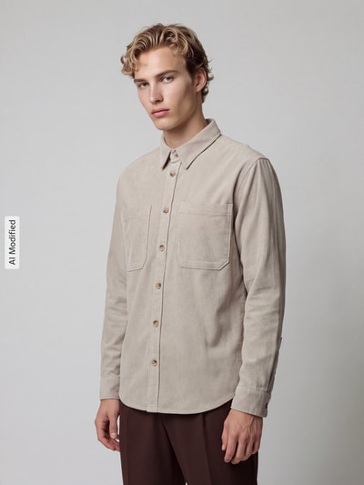 ONLY & SONS Freizeithemd mit Brusttaschen Offwhite 4