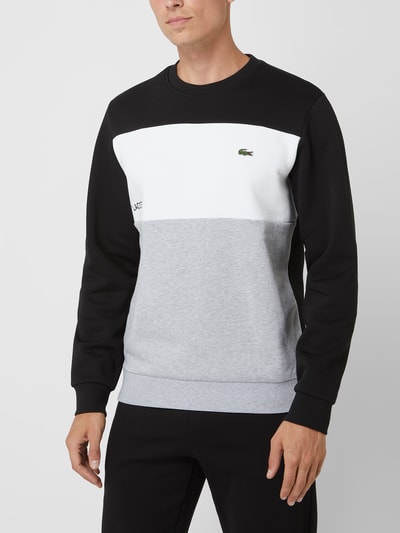 Lacoste Classic Fit Sweatshirt im Colour-Blocking-Design  Black 4