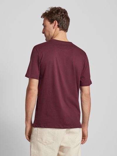 Scotch & Soda T-Shirt mit Logo-Stitching Bordeaux 5