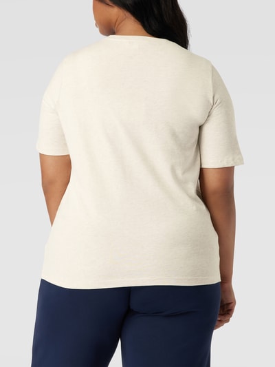 Tommy Hilfiger Curve PLUS SIZE T-Shirt mit Label-Stitching Offwhite 5