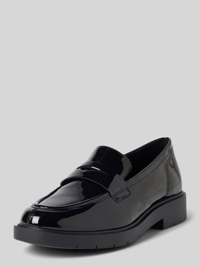 Geox Penny-Loafer aus Leder mit Schaftbrücke Black 1