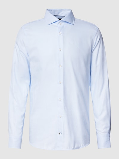 Joop! Slim Fit Business-Hemd mit Strukturmuster Modell 'Hai' Bleu 2