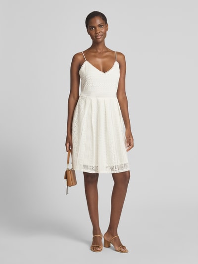 Vero Moda Getailleerde mini-jurk van katoenmix, model 'HONEY' Wit - 1
