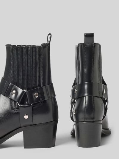 Anine Bing Boots aus Rindsnappa mit Metallspitze Black 2