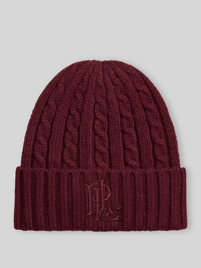 Lauren Ralph Lauren Muts met brede omslagrand Bordeaux - 1