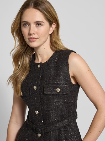 JOOP! Gilet in bouclélook met riem, model 'Viola' Zwart - 3