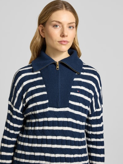 Tommy Hilfiger Regular Fit Troyer aus reiner Wolle Marine 3