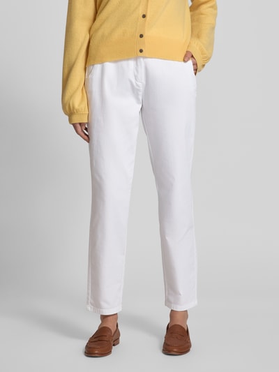TONI Regular Fit Chino mit verkürztem Schnitt Modell 'Sue' Weiss 4