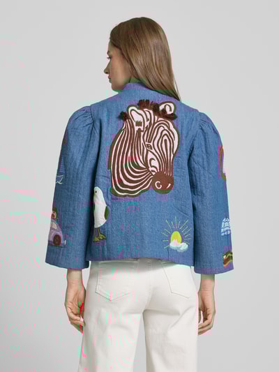 Stella Nova Jacke mit Stehkragen Modell 'Out Of Office' Blau 5