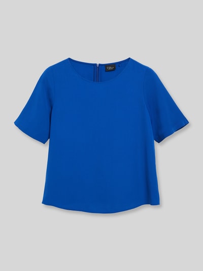 s.Oliver BLACK LABEL Regular fit blouse met korte mouwen met boothals Koningsblauw - 2