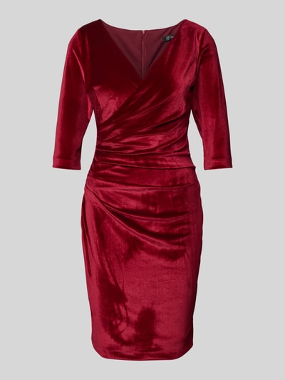 Paradi Knielanges Cocktailkleid in Wickel-Optik Bordeaux 2