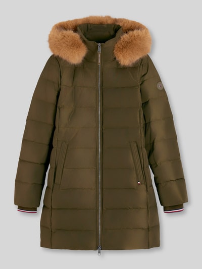 Tommy Hilfiger Steppmantel mit Teddyfell-Kapuze Modell 'TYRA' Khaki 2