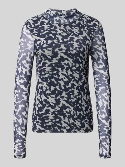 Only Langarmshirt mit Stehkragen Modell 'ERICA' Blau 2