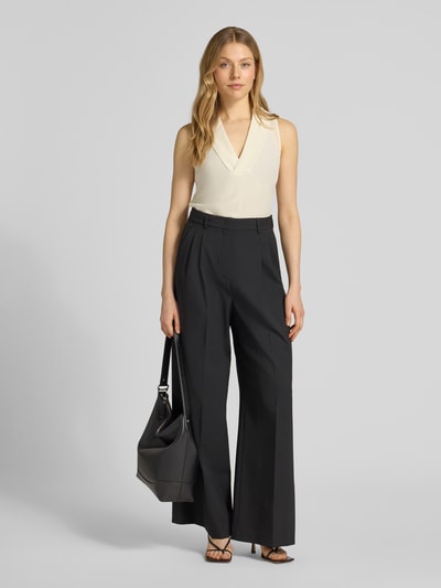 BOSS Top w stylu bluzki o kroju regular fit z czystego jedwabiu model 'BOLARU' Złamany biały 1