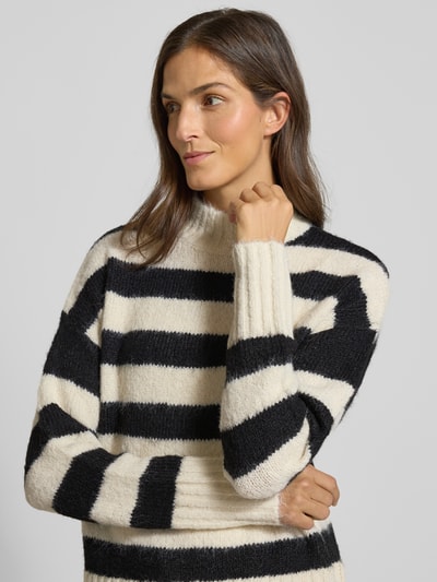 Soyaconcept Strickpullover mit gerippten Abschlüssen Modell 'ILENE' Black 3