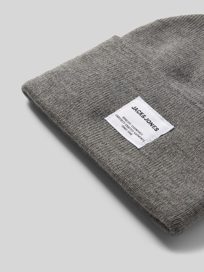 Jack & Jones Beanie mit Label-Patch Mittelgrau Melange 2