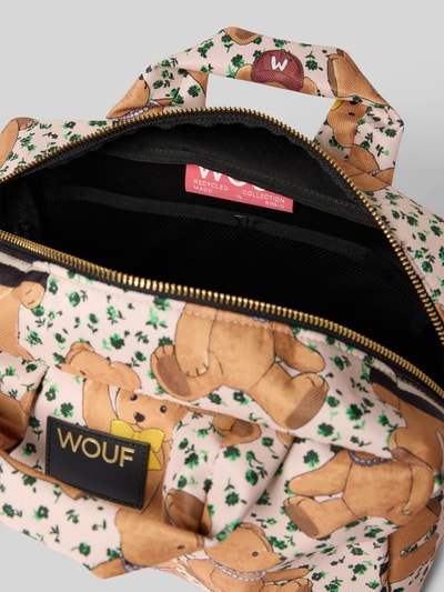 WOUF Kosmetiktasche mit Logo-Patch Modell 'Cute' Beige 3
